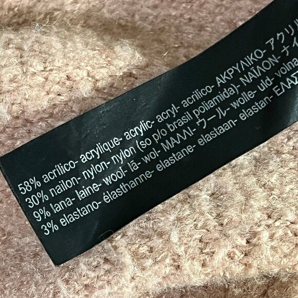 Zara Knit Braided Sleeve Blush Chunky Sweater Size Small - Picture 5 of 10